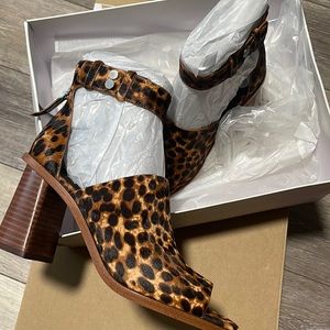 1. State leopard calf hair sandals BRAND NEW